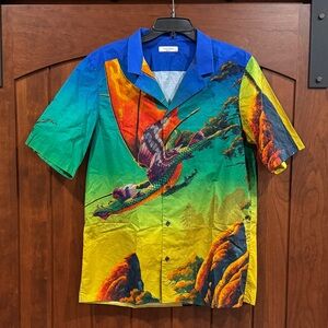 Men’s 100% Cotton Valentino Camp Shirt